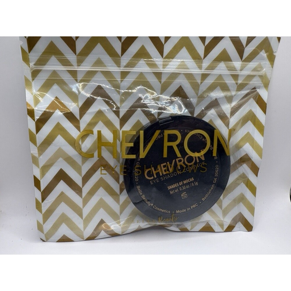 Belle Beauty Chevron Eye Shadows Compact Shades of Mocha 0.30 oz